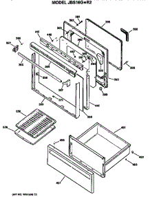 Door parts for Ge Electric Range JBS16G*R2 from AppliancePartsPros.com