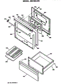 Door / Utility Drawer parts for Ge Electric Range JBS18G*R3 from AppliancePartsPros.com