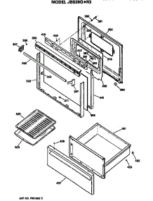 Door / Utility Drawer parts for Ge Electric Range JBS26G*R3 from AppliancePartsPros.com