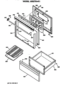 Door parts for Ge Electric Range JBS27G*R1 from AppliancePartsPros.com