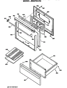 Door parts for Ge Electric Range JBS27G*R2 from AppliancePartsPros.com