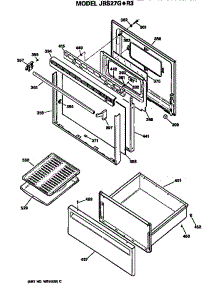 Door / Utility Drawer parts for Ge Electric Range JBS27G*R3 from AppliancePartsPros.com