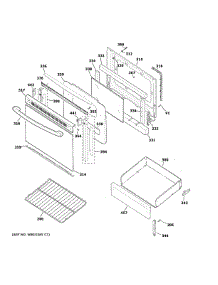 Door & Drawer Parts parts for Ge Electric Range JBS460DM3WW from AppliancePartsPros.com