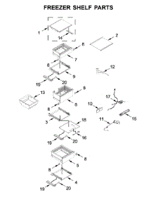 Freezer Shelf Parts parts for Jenn-Air Upright Freezer JBZFL18IGX00 from AppliancePartsPros.com