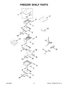 Freezer Shelf Parts parts for Jenn-Air Upright Freezer JBZFL18IGX10 from AppliancePartsPros.com