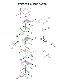 Freezer Shelf Parts parts for Jenn-Air Upright Freezer JBZFL24IGX00 from AppliancePartsPros.com