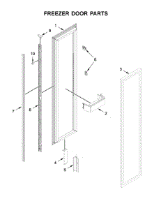 Freezer Door Parts parts for Jenn-Air Upright Freezer JBZFL24IGX00 from AppliancePartsPros.com