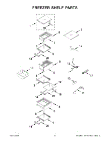 Freezer Shelf Parts parts for Jenn-Air Upright Freezer JBZFL24IGX10 from AppliancePartsPros.com