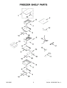 Freezer Shelf Parts parts for Jenn-Air Upright Freezer JBZFL30IGX10 from AppliancePartsPros.com