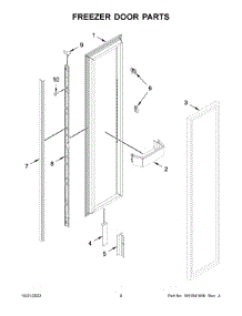 Freezer Door Parts parts for Jenn-Air Upright Freezer JBZFL30IGX10 from AppliancePartsPros.com