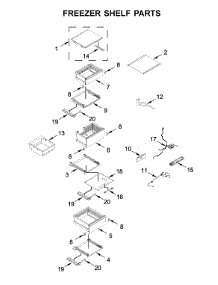 Freezer Shelf Parts parts for Jenn-Air Upright Freezer JBZFR18IGX00 from AppliancePartsPros.com