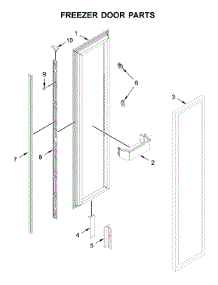 Freezer Door Parts parts for Jenn-Air Upright Freezer JBZFR18IGX00 from AppliancePartsPros.com