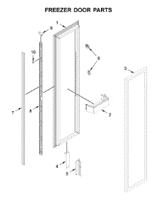Freezer Door Parts parts for Jenn-Air Upright Freezer JBZFR24IGX00 from AppliancePartsPros.com