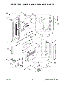 Freezer Liner And Icemaker Parts parts for Jenn-Air Upright Freezer JBZFR24IGX10 from AppliancePartsPros.com