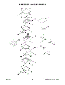 Freezer Shelf Parts parts for Jenn-Air Upright Freezer JBZFR30IGX00 from AppliancePartsPros.com