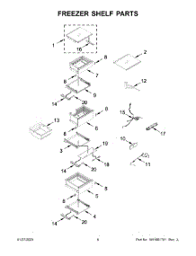 Freezer Shelf Parts parts for Jenn-Air Upright Freezer JBZFR30IGX10 from AppliancePartsPros.com
