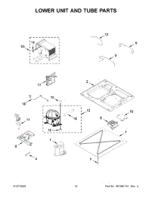 Lower Unit And Tube Parts parts for Jenn-Air Upright Freezer JBZFR30IGX10 from AppliancePartsPros.com