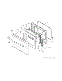 Door parts for Ge Electric Range JD630DF9WW from AppliancePartsPros.com