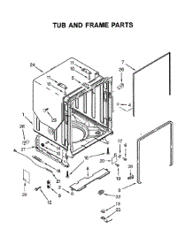 Tub & Frame parts for Jenn-Air Dishwasher JDB8200AWS3 from AppliancePartsPros.com