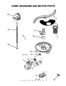 Pump / Washarm / Motor parts for Jenn-Air Dishwasher JDB8200AWS3 from AppliancePartsPros.com