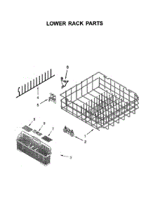 Lower Rack parts for Jenn-Air Dishwasher JDB8200AWS3 from AppliancePartsPros.com
