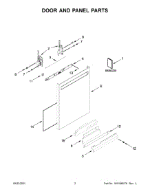 Door And Panel Parts parts for Jenn-Air Dishwasher JDPSG244LS0 from AppliancePartsPros.com