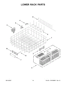 Lower Rack Parts parts for Jenn-Air Dishwasher JDPSG244LS1 from AppliancePartsPros.com