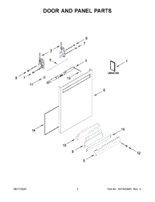Door And Panel Parts parts for Jenn-Air Dishwasher JDPSG244LS2 from AppliancePartsPros.com