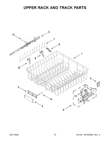 Upper Rack And Track Parts parts for Jenn-Air Dishwasher JDPSG244LS2 from AppliancePartsPros.com