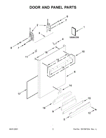 Door And Panel Parts parts for Jenn-Air Dishwasher JDPSS244LL1 from AppliancePartsPros.com
