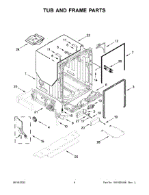 Tub And Frame Parts parts for Jenn-Air Dishwasher JDPSS244LL2 from AppliancePartsPros.com