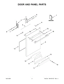 Door And Panel Parts parts for Jenn-Air Dishwasher JDPSS244LM0 from AppliancePartsPros.com