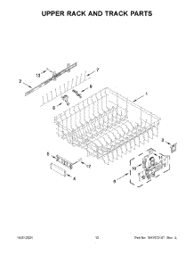 Upper Rack And Track Parts parts for Jenn-Air Dishwasher JDPSS244LM0 from AppliancePartsPros.com