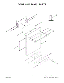 Door And Panel Parts parts for Jenn-Air Dishwasher JDPSS244LM1 from AppliancePartsPros.com