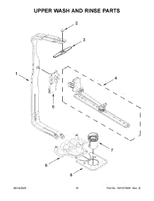 Upper Wash And Rinse Parts parts for Jenn-Air Dishwasher JDPSS244LM1 from AppliancePartsPros.com