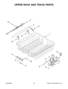 Upper Rack And Track Parts parts for Jenn-Air Dishwasher JDPSS244LM1 from AppliancePartsPros.com
