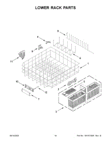 Lower Rack Parts parts for Jenn-Air Dishwasher JDPSS244LM1 from AppliancePartsPros.com