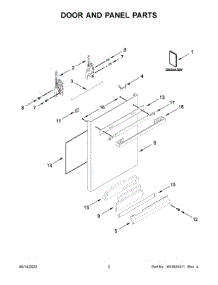Door And Panel Parts parts for Jenn-Air Dishwasher JDPSS244LM2 from AppliancePartsPros.com