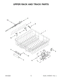 Upper Rack And Track Parts parts for Jenn-Air Dishwasher JDPSS244LM2 from AppliancePartsPros.com