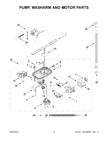 Pump, Washarm And Motor Parts parts for Jenn-Air Dishwasher JDPSS244PL0 from AppliancePartsPros.com