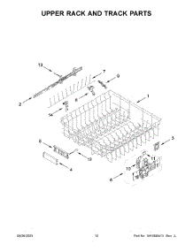 Upper Rack And Track Parts parts for Jenn-Air Dishwasher JDPSS244PM0 from AppliancePartsPros.com