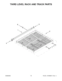 Third Level Rack And Track Parts parts for Jenn-Air Dishwasher JDPSS244PM0 from AppliancePartsPros.com
