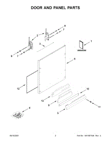 Door And Panel Parts parts for Jenn-Air Dishwasher JDPSS245LX0 from AppliancePartsPros.com