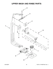 Upper Wash And Rinse Parts parts for Jenn-Air Dishwasher JDPSS245LX0 from AppliancePartsPros.com