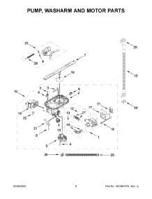 Pump, Washarm And Motor Parts parts for Jenn-Air Dishwasher JDPSS245LX1 from AppliancePartsPros.com