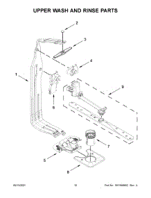 Upper Wash And Rinse Parts parts for Jenn-Air Dishwasher JDPSS246LL0 from AppliancePartsPros.com