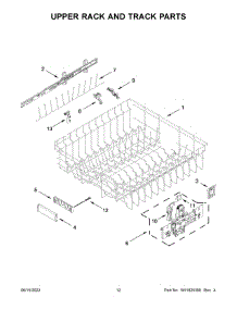 Upper Rack And Track Parts parts for Jenn-Air Dishwasher JDPSS246LL1 from AppliancePartsPros.com