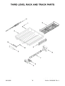 Third Level Rack And Track Parts parts for Jenn-Air Dishwasher JDPSS246LL1 from AppliancePartsPros.com