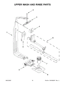 Upper Wash And Rinse Parts parts for Jenn-Air Dishwasher JDPSS246LM1 from AppliancePartsPros.com