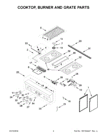 Cooktop, Burner And Grate Parts parts for Jenn-Air Range JDRP430HM00 from AppliancePartsPros.com